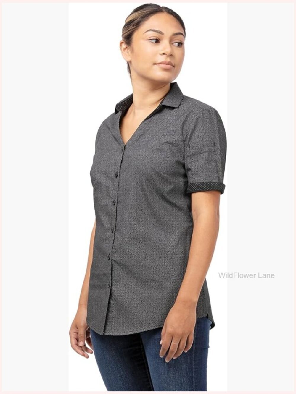 Classic Fit Short Sleeve Button Down Shirt with Pocket